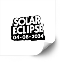 Thumbnail for Solar Eclipse April 2024 Sticker | Bold Minimalist Astronomy Vinyl Decal
