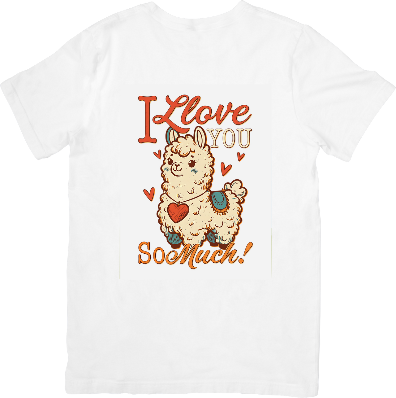 I Love You So Much Llama T-Shirt | Cute Boho Animal Graphic Tee | Valentine Gift