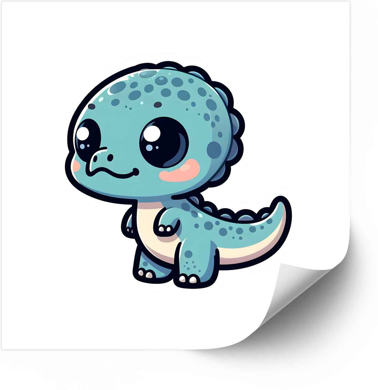 Cute Baby Dinosaur Sticker | Kawaii Dino Vinyl Decal