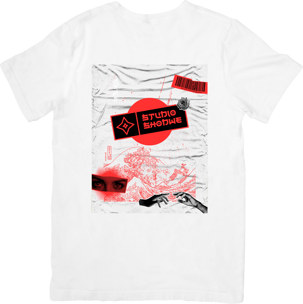 Studio Shadow Collage Art T-Shirt | Y2K Aesthetic Japanese Graphic Tee