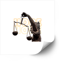 Thumbnail for Hope Lady Justice Sticker | Minimalist Inspirational Legal Vinyl Decal