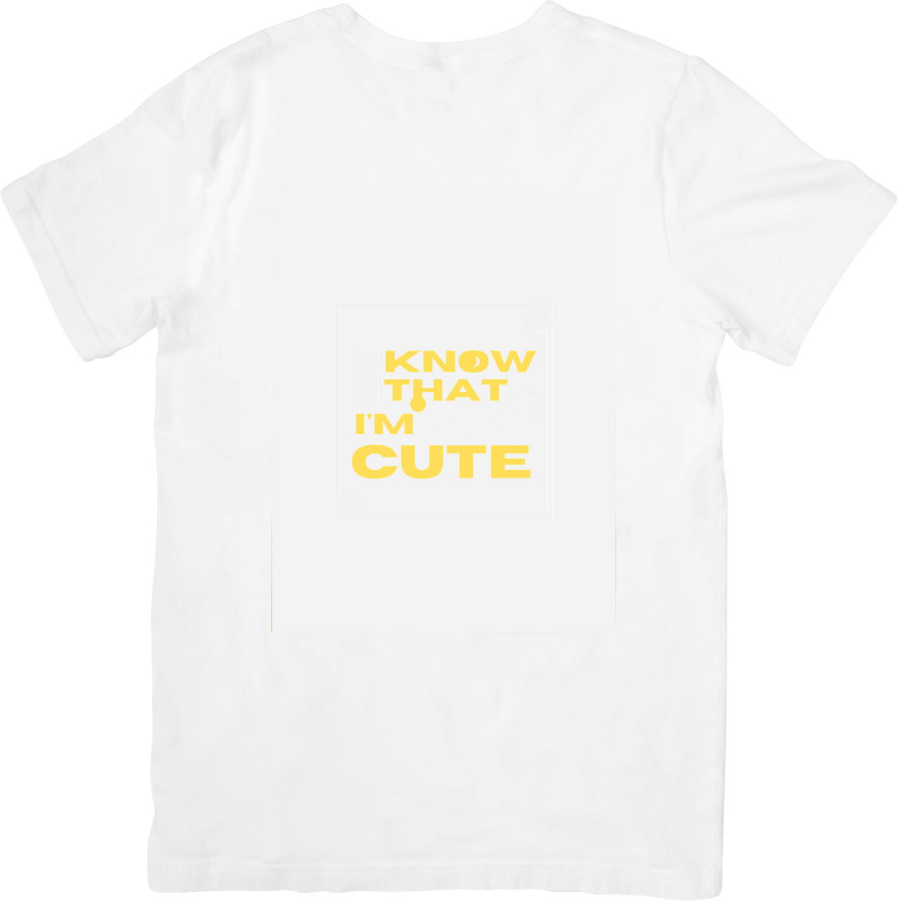 Know That I Am Cute T-Shirt | Minimalist Bold Typography Graphic Tee